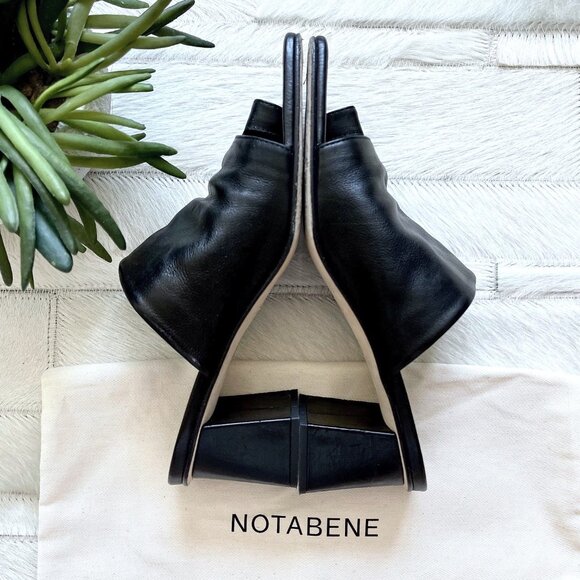 Notabene Copenhagen ‘Ariana II’ Black Square Toe Mule Sandal - Picture 5 of 11